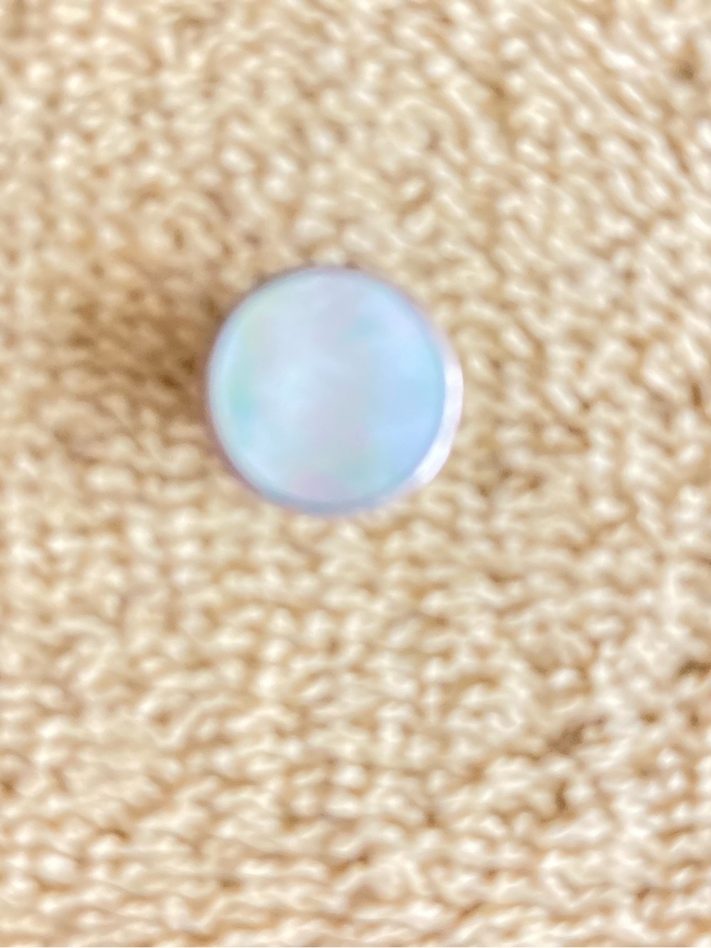 Vintage sterling silver MOP jewel pop button